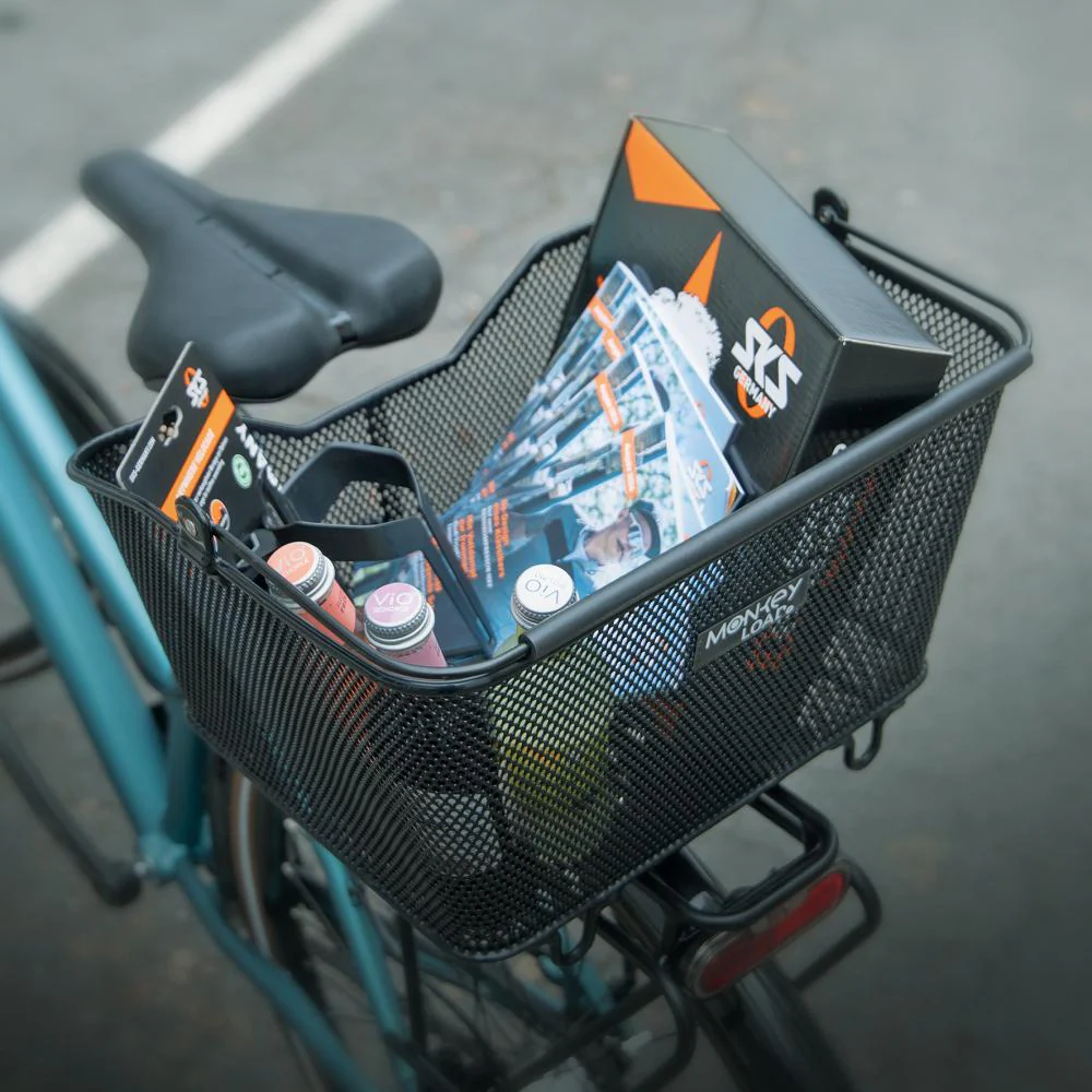 Northwind Basket A-Cross Fahrradkorb 26,5L schwarz  MonkeyLoad T, Stahl, 40x30x20 cm, mit Griff - Image 2